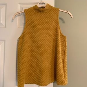 Anthropologie textured mock turtleneck top